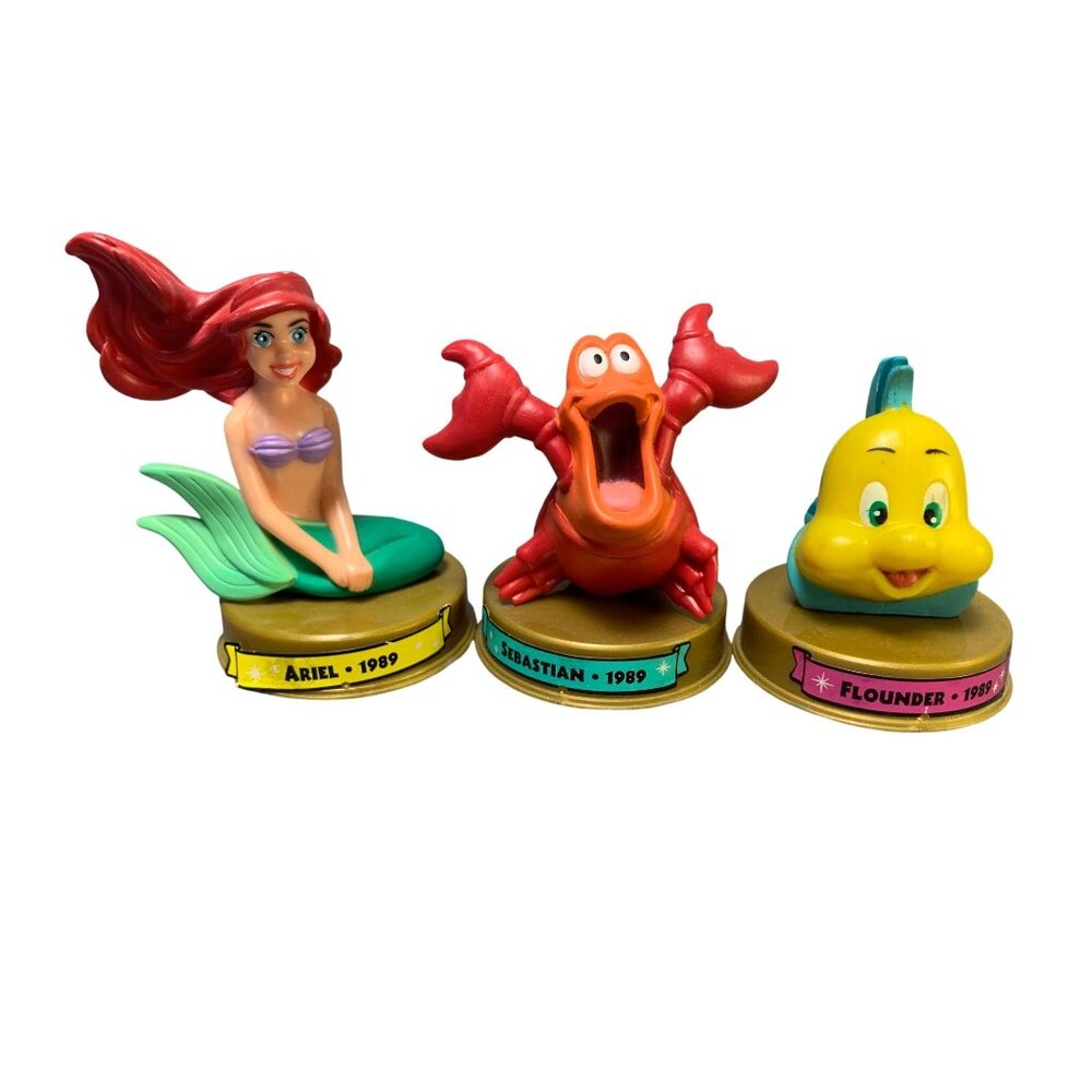 Disney Little Mermaid Ariel Sebastian Flounder 2002 McDonalds 100 Years Of Magic